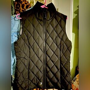 Women's Black Quilted Vest